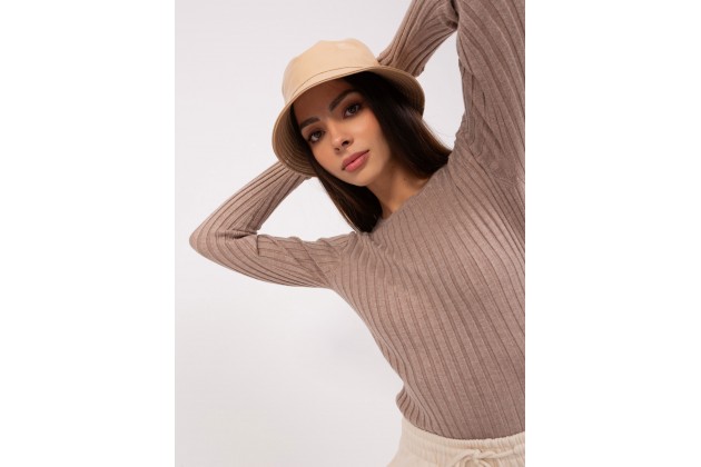 Pull beige foncé