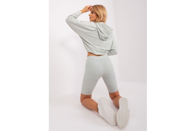 Ensemble avec sweat et short - gris clair