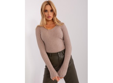 Pull beige foncé