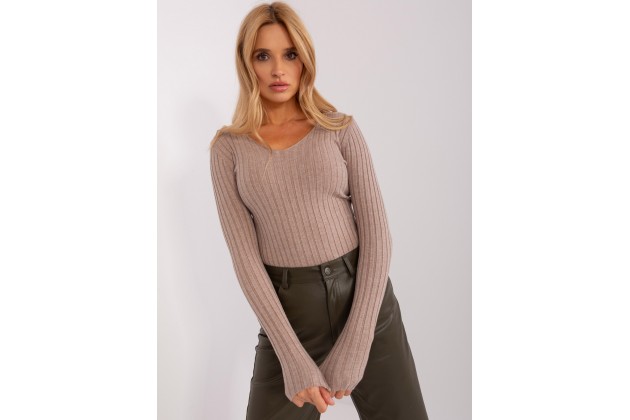 Pull beige foncé
