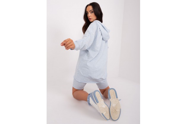 Ensemble avec sweat et short - bleu clair