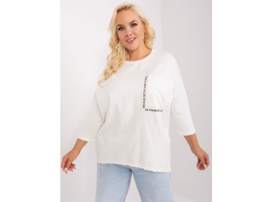 T-shirt manches longues avec poche - écru