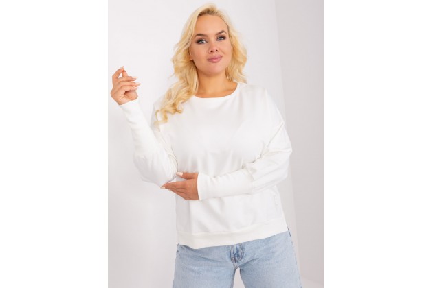 Sweat -shirt à encolure ronde - écru