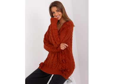 Pull - orange foncé