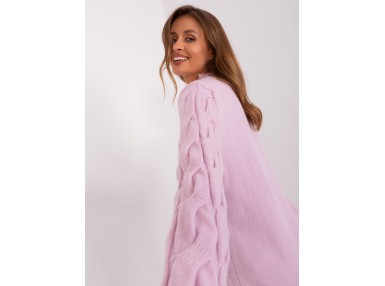 Pull en maille torsadée - violet clair