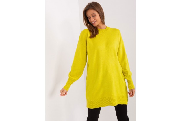 Pull torsadé col rond Femme - citron vert