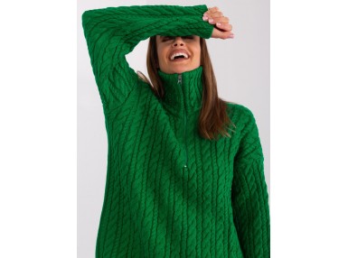 Pull oversize en maille - vert