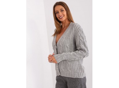Pull en maille torsadée - gris