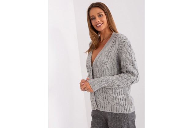 Pull en maille torsadée - gris