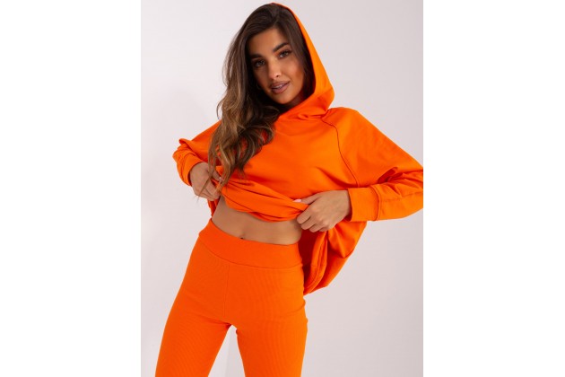 Ensemble avec sweat et short - orange