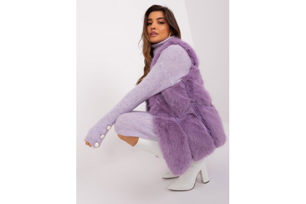 Gilet en fausse fourrure - violet clair