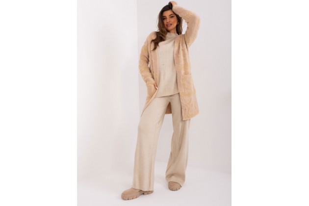 Cardigan avec alpaga - beige