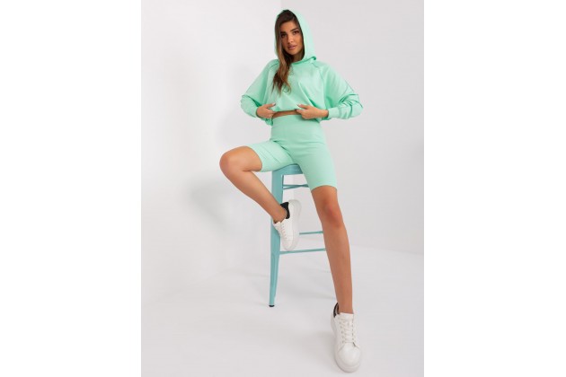 Ensemble avec sweat et short - menthe