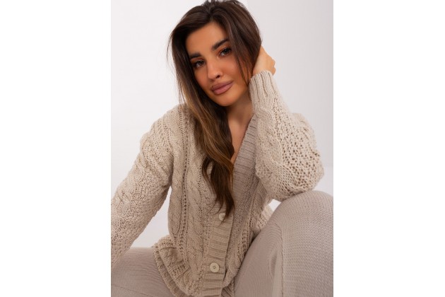 Pull en maille torsadée - beige