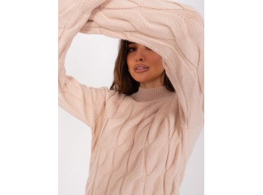 Pull en maille torsadée - beige