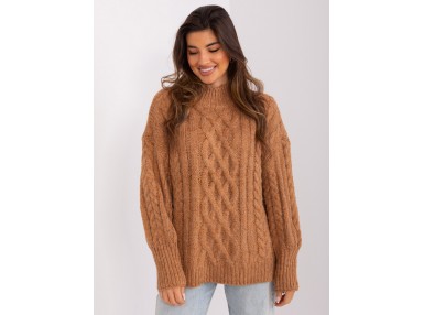 Pull col roulé ultra doux d'ensemble - camel
