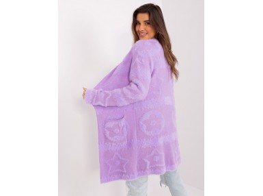 Cardigan avec alpaga - violet clair