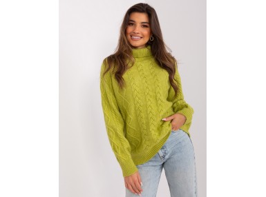 Pull col roulé ultra doux d'ensemble - vert clair
