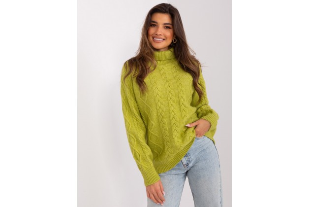 Pull col roulé ultra doux d'ensemble - vert clair