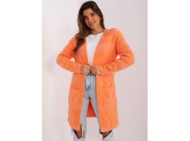 Cardigan avec alpaga - orange