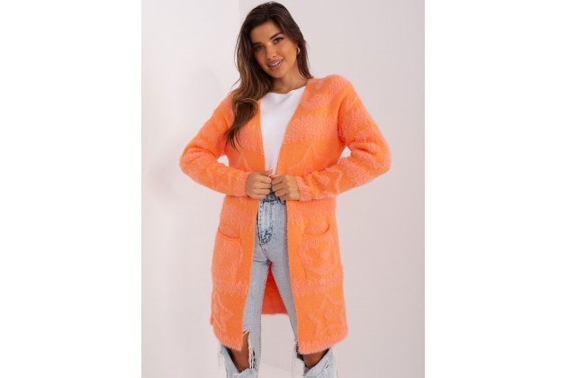 Cardigan avec alpaga - orange