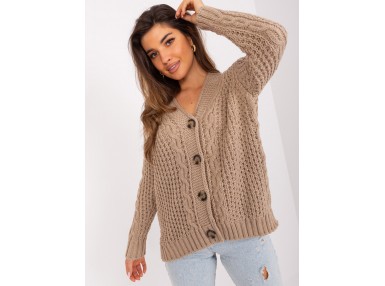 Gilet col V d'un - beige foncé