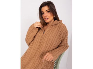 Pull oversize en maille - camel
