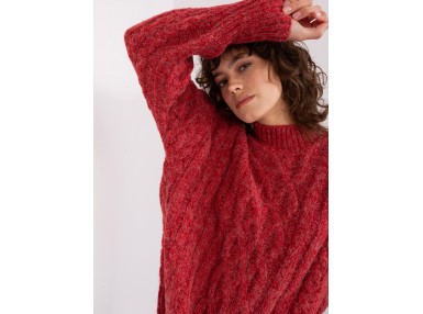 Pull col roulé ultra doux d'ensemble - rouge foncé
