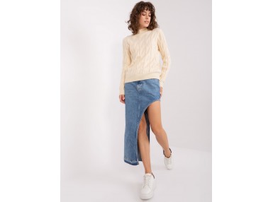 Pull en maille torsadée - écru