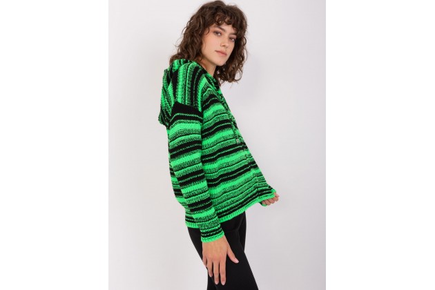 Pull noir et vert