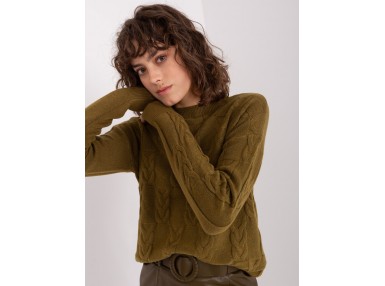 Pull torsadé col rond Femme - kaki