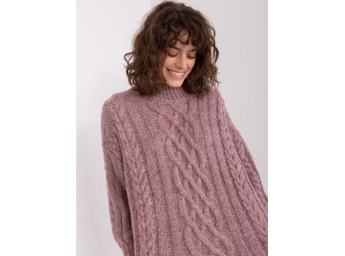Pull en maille torsadée - violet