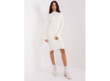 Robe courte ajustée en maille  - écru
