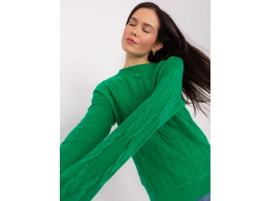 Pull torsadé col rond Femme - vert