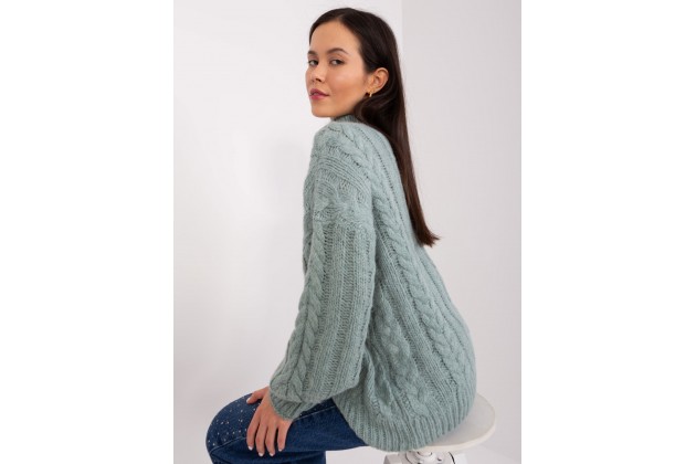 Pull col roulé ultra doux d'ensemble - menthe