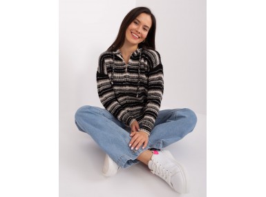 Pull à capuche – noire et gris