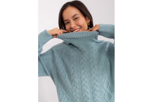 Pull col roulé ultra doux d'ensemble - menthe