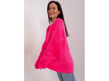  Pull oversize en maille - rose
