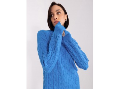 Pull col roulé ultra doux d'ensemble - bleu