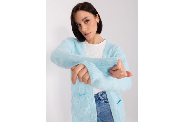 Long gilet Femme - bleu clair