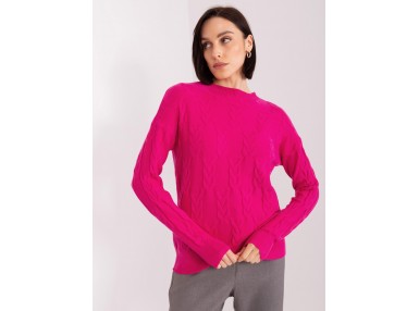 Pull torsadé col rond Femme - fuchsia