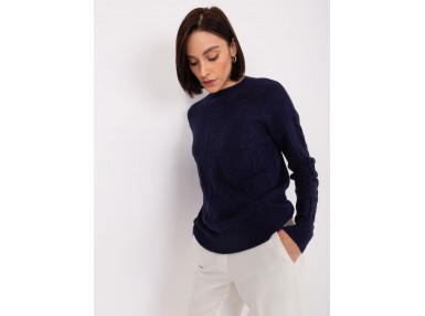 Pull torsadé col rond Femme - noire