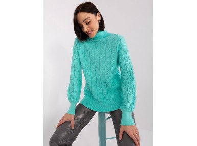 Pull col roulé ultra doux d'ensemble - menthe