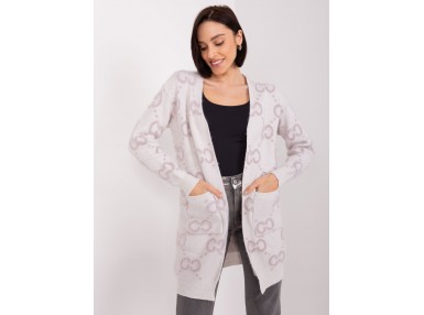 Long gilet Femme - gris clair