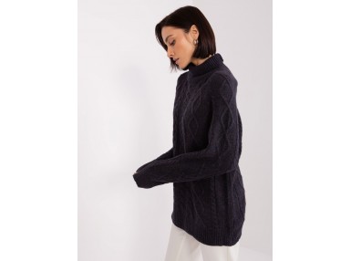 Pull col roulé ultra doux d'ensemble - noire