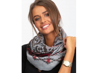 Foulard imprimé - gris