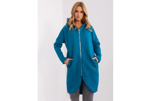 Sweat à capuche zippé - maritime