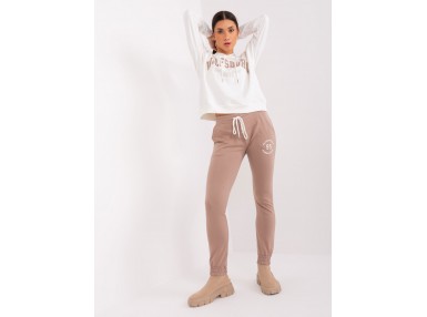 Ensemble avec chemisier et pantalon - beige