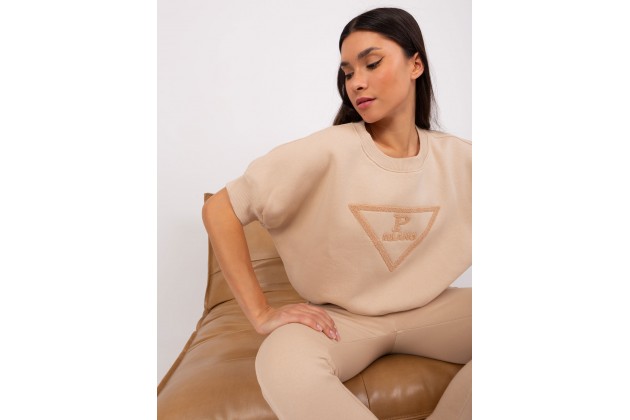 Ensemble avec t-shirt et pantalon - beige
