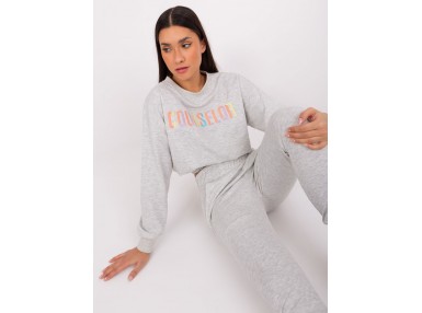 Ensemble confort avec sweat et pantalo - gris clair